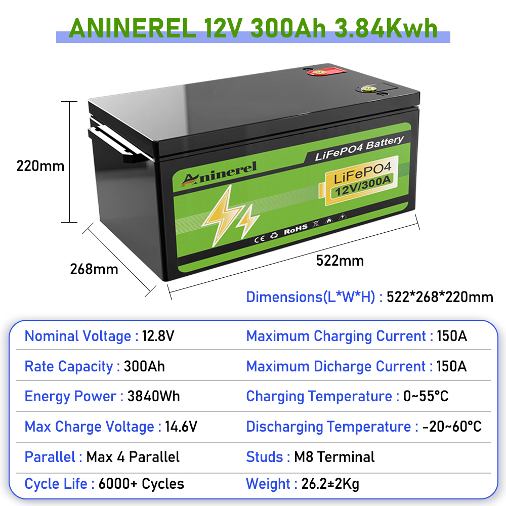 Batería de Litio LiFePO4 Anine - Lithium Battery 100Ah reseña y precio